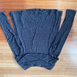 Off the shoulder heather black top
